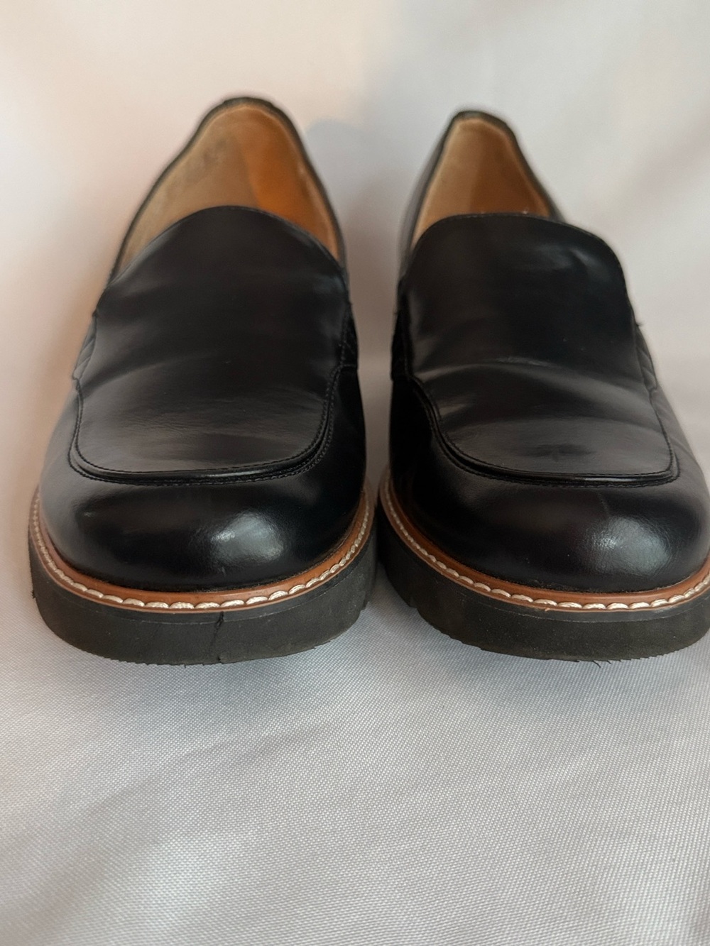 Naturalizer Women's SZ 9W Black Leather Slip-On Loafers